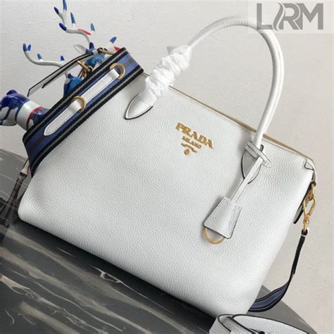 1ba157 prada|White Leather Handbag .